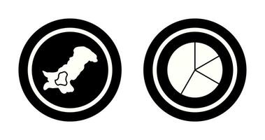 Map and Pie Icon vector