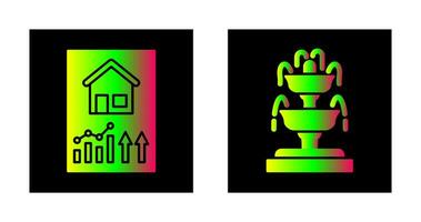 Profit and Fountain Icon vector