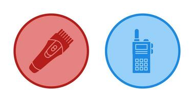 Trimmer and Communication Icon vector