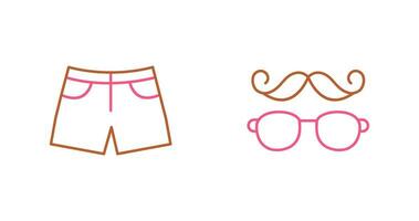 hipster estilo y pantalones cortos icono vector