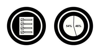 Filling Ballot Paper and diagram Icon vector