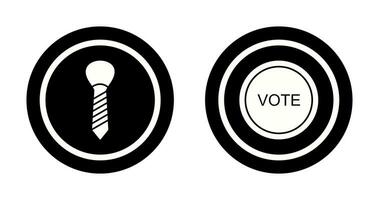 Corbata y votar enlace icono vector