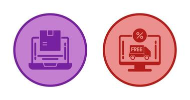 Delivery and Discount Icon vector