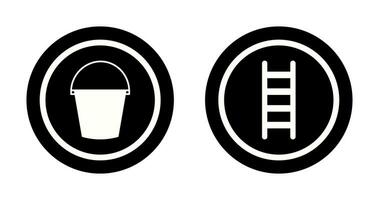 Water Bucket and Ladder Icon vector