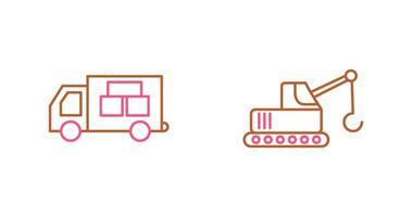 Logistics Car and Lifter Icon vector