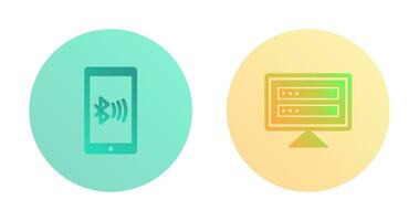 Connected Device and Corrupted data Icon vector