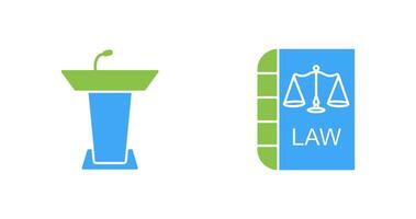 Podium and Law Icon vector