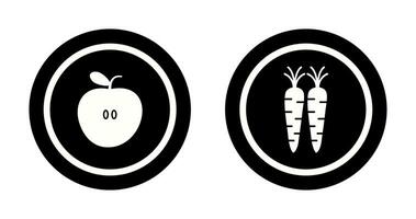 Apples and Carrots Icon vector