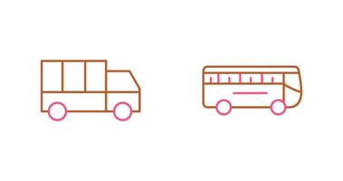 Truck and Bus Icon vector