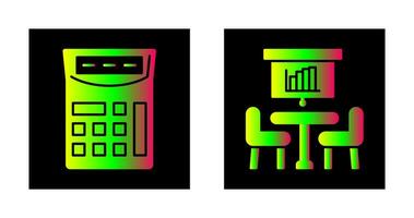 Calculator and meeting Icon vector