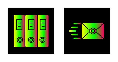 documento y sobre icono vector