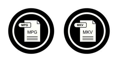 MPG and MKV Icon vector