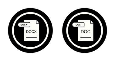 DOCX and DOC Icon vector