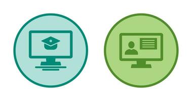 Online Course and distance Icon vector