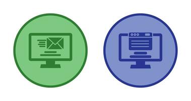 Mail and Web Icon vector