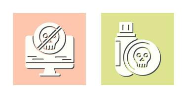 Antivirus and Infected Icon vector