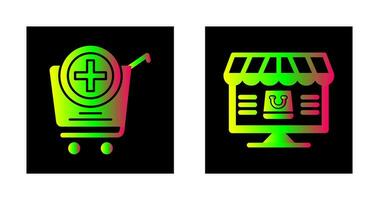 Add to Cart and Online Shopping Icon vector