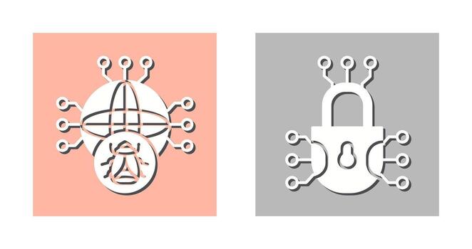 Global Malware and Cyber defence Icon vector