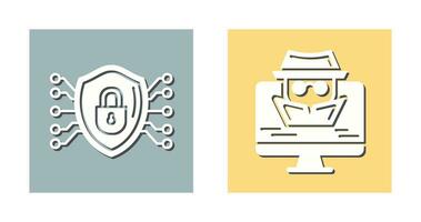 Protection and Spyware Icon vector