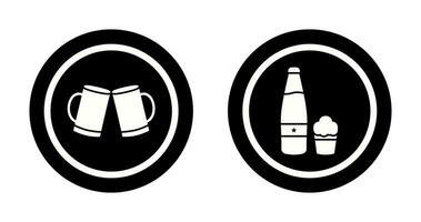 Beers Toasting and Beer Icon vector