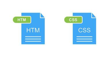 HTM and CSS Icon vector