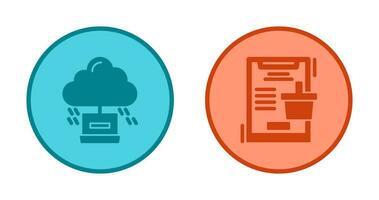 Cloud Computing and Online Shopping  Icon vector