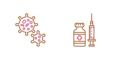 Virus and Vaccine Icon vector