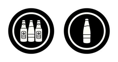 Beer Bottles and alcohol Icon vector