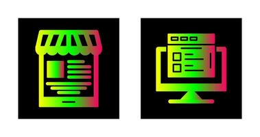 Mobile Shop and Search Product Icon vector