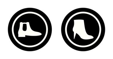 Men Boots and high heels Icon vector