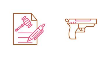 File and Gun Icon vector
