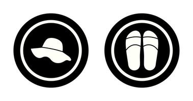 Hat and Slippers Icon vector