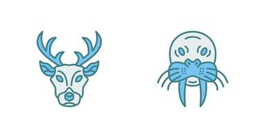 Deer and animal Icon vector