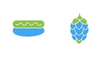 Hot Dog and Hops Icon vector