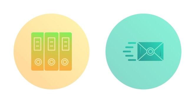 Document and Envelope Icon vector