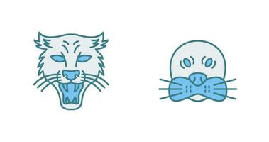 Puma and seal Icon vector