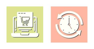 Add to Cart and Run time Icon vector