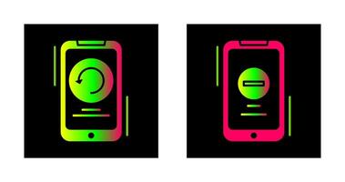 Restart and Remove Icon vector