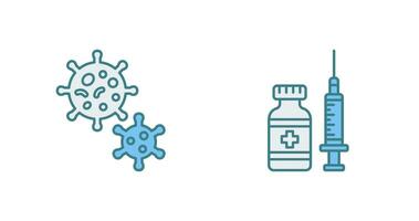 Virus and Vaccine Icon vector