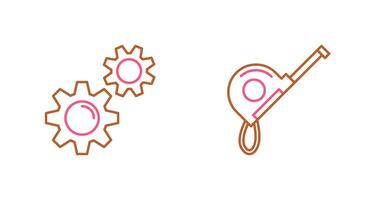 Gears and Roulette Icon vector