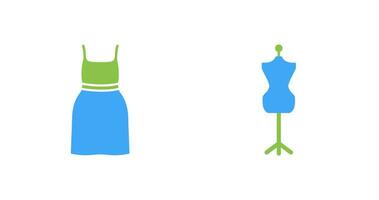 Cocktail Dress and Dress Holder Icon vector