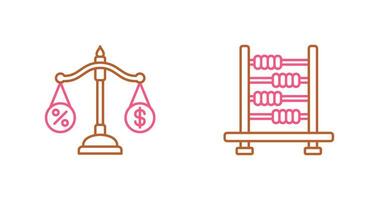 Scale and Abacus Icon vector