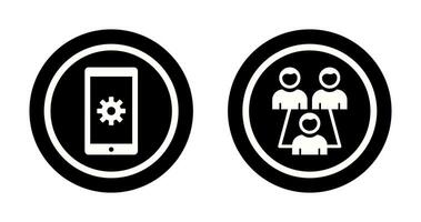 Network Settings and Connected Users Icon vector