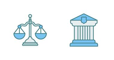 Balance and Courthouse Icon vector