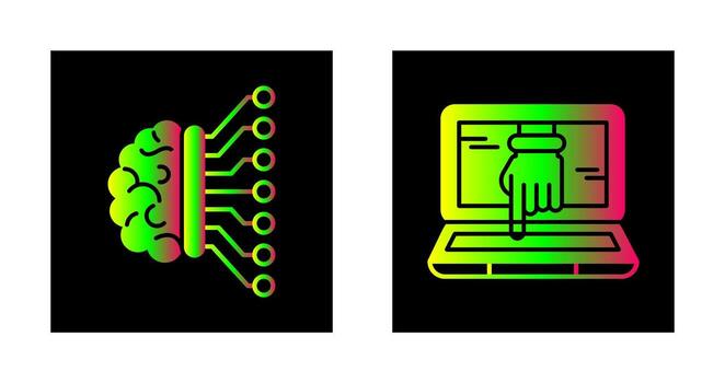 Machine Learning and Hacking Icon vector