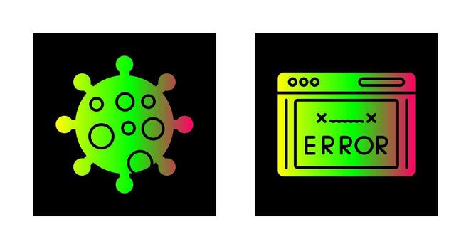 Virus and Error Code Icon vector