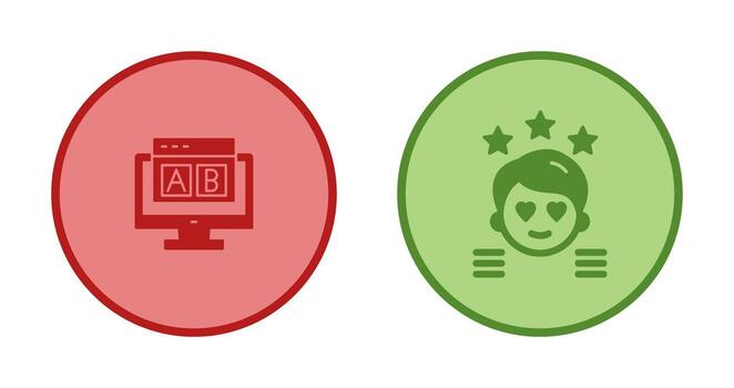 ab pruebas y ux revisión icono vector