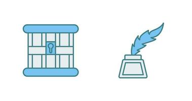 Jail and Inkwell Icon vector