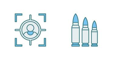 Target and Bullets Icon vector