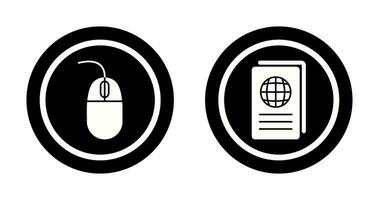 Mouse and Global Report Icon vector